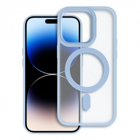 Matte Mag Cover case compatible with MagSafe for IPHONE 15 PRO blue