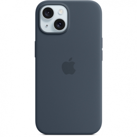 Apple iPhone 15 Silicone Case with MagSafe Storm Blue