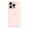 Apple iPhone 15 Pro Silicone Case with MagSafe Light Pink