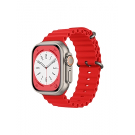 Τechsuit Watchband W038 Silicone Strap Apple Watch Ultra2/Ultra1/SE/9/8/7/6/5/4 (49/45/44mm) - Red