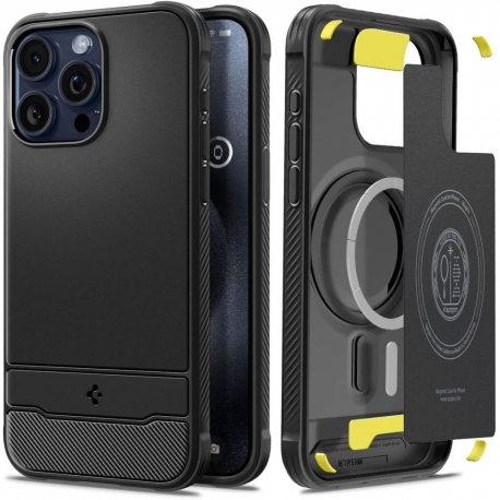 SPIGEN RUGGED ARMOR MAG MAGSAFE IPHONE 15 PRO MAX - MATTE BLACK