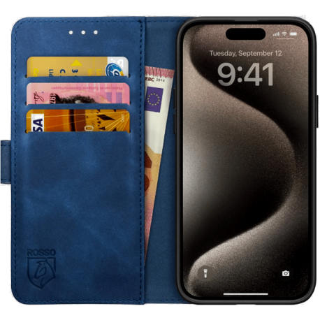 Rosso Element Book Case Apple iPhone 15 Pro Max - Blue