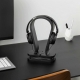 Navaris Oak Headphone Stand - Black Oak