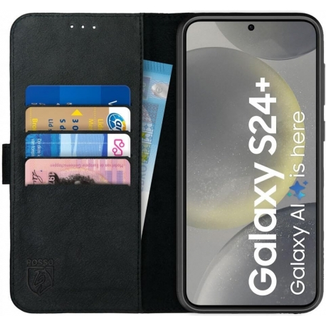 Rosso Deluxe Book Case Samsung Galaxy S24 Plus - Black