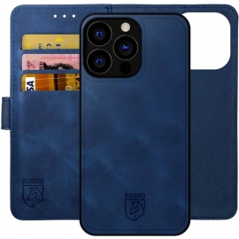 Rosso Element 2 in 1 Book Case Apple iPhone 15 Pro - Blue