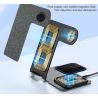 Veger Y9 3 in 1 Wireless Charging Station - Qi Smartphone/ Airpods/ Apple Watch - Tarnish Grey