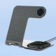 Veger Y9 3 in 1 Wireless Charging Station - Qi Smartphone/ Airpods/ Apple Watch - Tarnish Grey