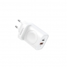 Veger Panel PD Multifunctional Wall Charger Fast Adapter 3 in 1 - Apple Watch/ 1x Type-C/ 1 x USB-A - 20W - White