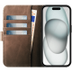 Rosso Elite Book Case MagSafe Apple iPhone 15 Plus - Brown