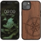 KWmobile TPU Bumper Apple iPhone 15 Plus - Walnut  Navigational Compass