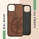 KWmobile TPU Bumper Apple iPhone 15 Plus - Walnut  Navigational Compass