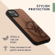KWmobile TPU Bumper Apple iPhone 15 Plus - Walnut  Navigational Compass