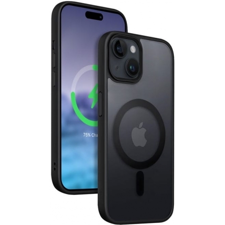 Crong Hybrid Frost Mag Cover MagSafe Apple iPhone 15 - Black