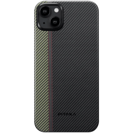 Pitaka Fusion Weaving MagEZ Case 4 MagSafe Aramid Fiber Body Apple iPhone 15 - 0.95mm - 600D - Overture