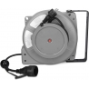 Navaris Wall Mountable Self Retracting Cable Reel - 1 x  Schuko - 13m+2m - IP44 - Grey