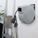 Navaris Wall Mountable Self Retracting Cable Reel - 1 x  Schuko - 13m+2m - IP44 - Grey