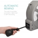 Navaris Wall Mountable Self Retracting Cable Reel - 1 x  Schuko - 13m+2m - IP44 - Grey
