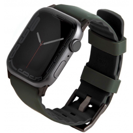 UNIQ pasek Linus Apple Watch Series 4/5/6/7/8/SE/SE2/Ultra 42/44/45mm. Airosoft Silicone -moss green