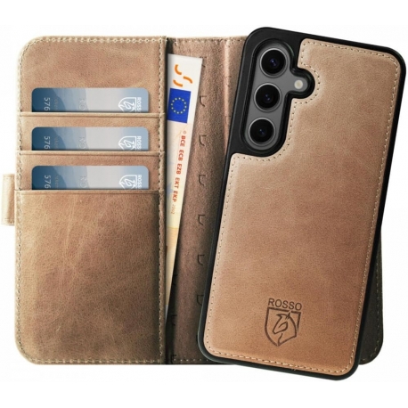 Rosso Elite Book Case MagSafe Samsung Galaxy S24 - Light Brown