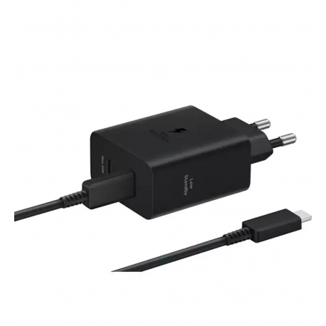 Samsung Fast GaN Travel Charger 50W Duo + Cable Type C To Type C Black