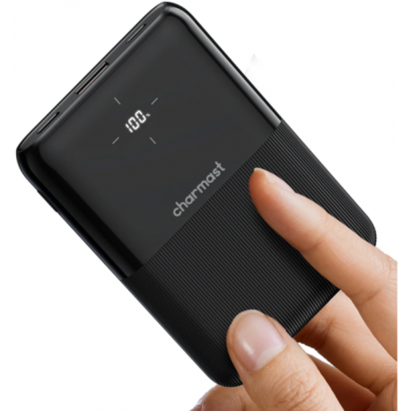 Charmast Powerbank Mini 10000mAh Lightning/Type-C/Micro USB PD 20W Black