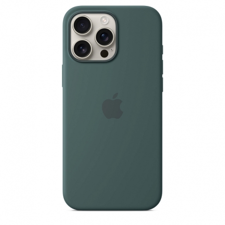 Apple iPhone 16 Pro Max Silicone Case with MagSafe Lake Green