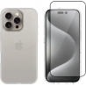 Vivid Set Gelly Case + Full Face Tempered Glass Apple iPhone 16 Pro Max Black