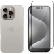 Vivid Set Gelly Case + Full Face Tempered Glass Apple iPhone 16 Pro Max Black