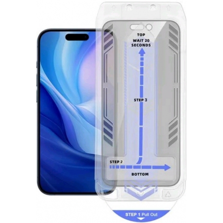 Vivid Full Face Privacy Tempered Glass W/Applicator Apple iPhone 16 Pro Black