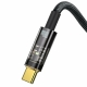 Baseus Explorer Series Auto Power-Off Fast Charging Data Cable USB to Type-C 100W 1m Black