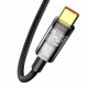 Baseus Explorer Series Auto Power-Off Fast Charging Data Cable USB to Type-C 100W 1m Black