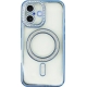 Vivid Magsafe Strass and Glitter Case Apple iPhone 16 Transparent - Blue