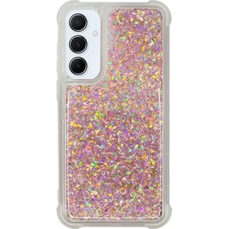 Vivid Liquid Glitter Case Samsung Galaxy A55 5G Rose Gold