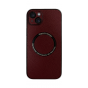 Vivid Magsafe Leather Case Apple iPhone 15 Plus Purple