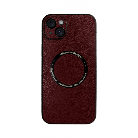 Vivid Magsafe Leather Case Apple iPhone 15 Plus Purple