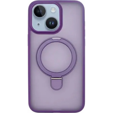 Vivid Magsafe Ring Stand PC Case Apple iPhone 15 Plus Purple