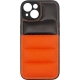 Vivid Puffer Back Cover Apple iPhone 15 Orange/Black