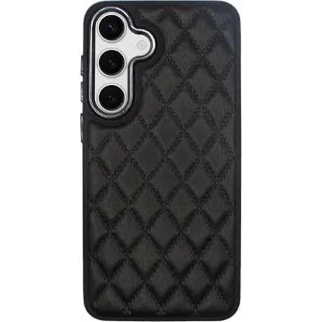 Vivid Diamond Shape PU Leather Case Samsung Galaxy S24+ Black