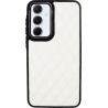 Vivid Diamond Shape PU Leather Case Samsung Galaxy A55 5G White