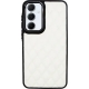 Vivid Diamond Shape PU Leather Case Samsung Galaxy A55 5G White