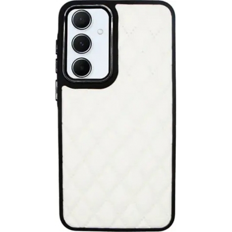 Vivid Diamond Shape PU Leather Case Samsung Galaxy A55 5G White