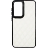 Vivid Diamond Shape PU Leather Case Samsung Galaxy A55 5G White