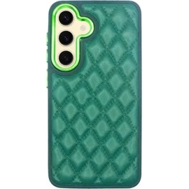 Vivid Diamond Shape PU Leather Case Samsung Galaxy S24 Green