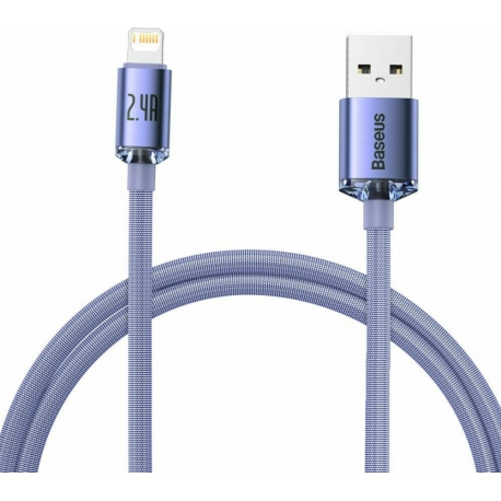 Baseus Crystal Shine Series Cable USB to Lightning 2.4A 1.2m Lilac