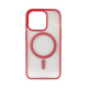 Vivid Magsafe Silicone Case Apple iPhone 12/12 Pro Transparent/Red