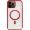 Vivid Magsafe Silicone Case Apple iPhone 13 Pro Max Transparent/Red