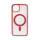 Vivid Magsafe Silicone Case Apple iPhone 14 Transparent/Red