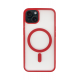 Vivid Magsafe Silicone Case Apple iPhone 15 Plus Transparent/Red