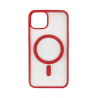 Vivid Magsafe Silicone Case Apple iPhone 15 Plus Transparent/Red