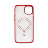 Vivid Magsafe Silicone Case Apple iPhone 15 Plus Transparent/Red